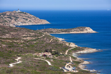 Fototapeta na wymiar Beautiful coastline of the french mediterranean island Corsica