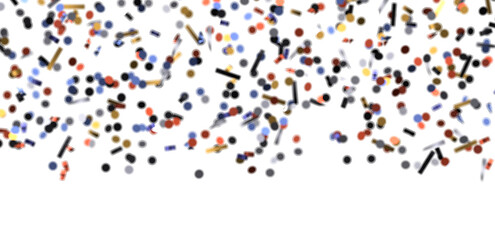 Sunburst and colorful confetti background frame illustration