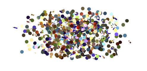 Sunburst and colorful confetti background frame illustration