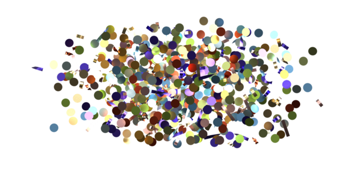 Sunburst and colorful confetti background frame illustration - Powered by Adobe