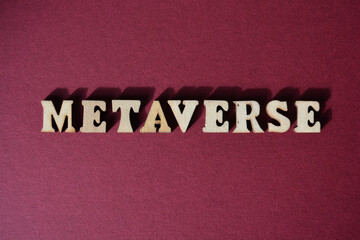 Fototapeta na wymiar Metaverse, word as banner headline