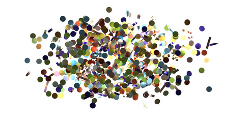 confetti png. Gold confetti falls from the sky.