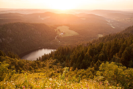 Lookout Lake Feldsee. Black Forest - Germany, Feldberg