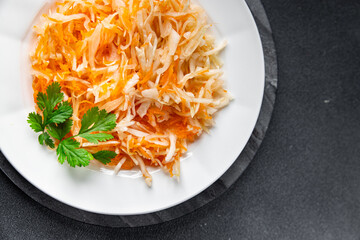 sauerkraut pickled cabbage vegetable healthy meal food snack on the table copy space food background rustic top view diet veggie vegan or vegetarian food