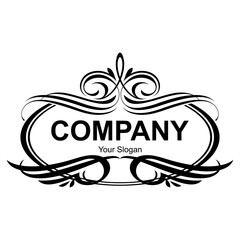 Vector emblem, company frame, good for use on company names, food, hotels, room names,