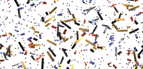 confetti png. Gold confetti falls from the sky.