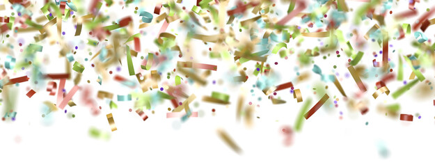 confetti png. Gold confetti falls from the sky.