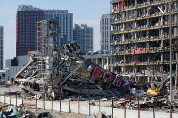 Russian terrorists destroyed shopping center and killed people in Kyiv, Ukraine