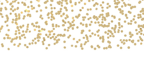 Gold confetti background, isolated on transparent background