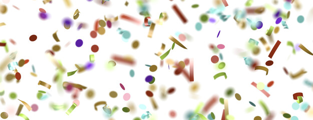 Confetti, paper triangle on the floor, fancy, colorful, celebration party