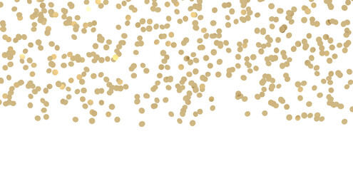 Golden serpentine confetti on transparent background. luxury isolated
