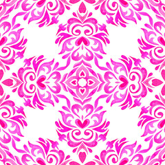 Gorgeous seamless valentines background  seamless pattern with watercolor hearts.