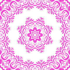 Seamless ornamental watercolor texture. Azulejo tile design style. Arabesque tiles