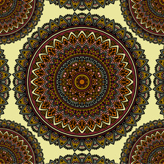 Mandala design with floral and colorful motifs art Mandala