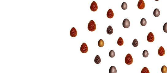 Golden eggs. 3d render illustration.