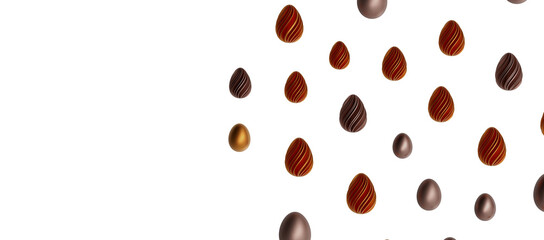 Golden eggs. 3d render illustration.
