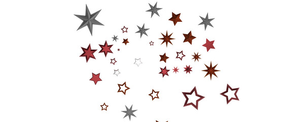 golden stars - in red