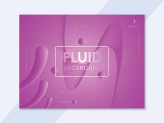 Abstract fluid wave. Modern poster with gradient 3d flow shape. Innovation background design for landing page. Vector.