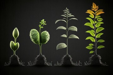 plant growing nature hope grows evolution, seeds life, farm, farming, generative by AI