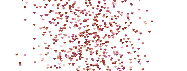 Obraz premium colorful flying hearts on a blue background. 3d