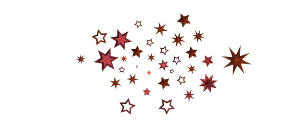 golden stars - in red