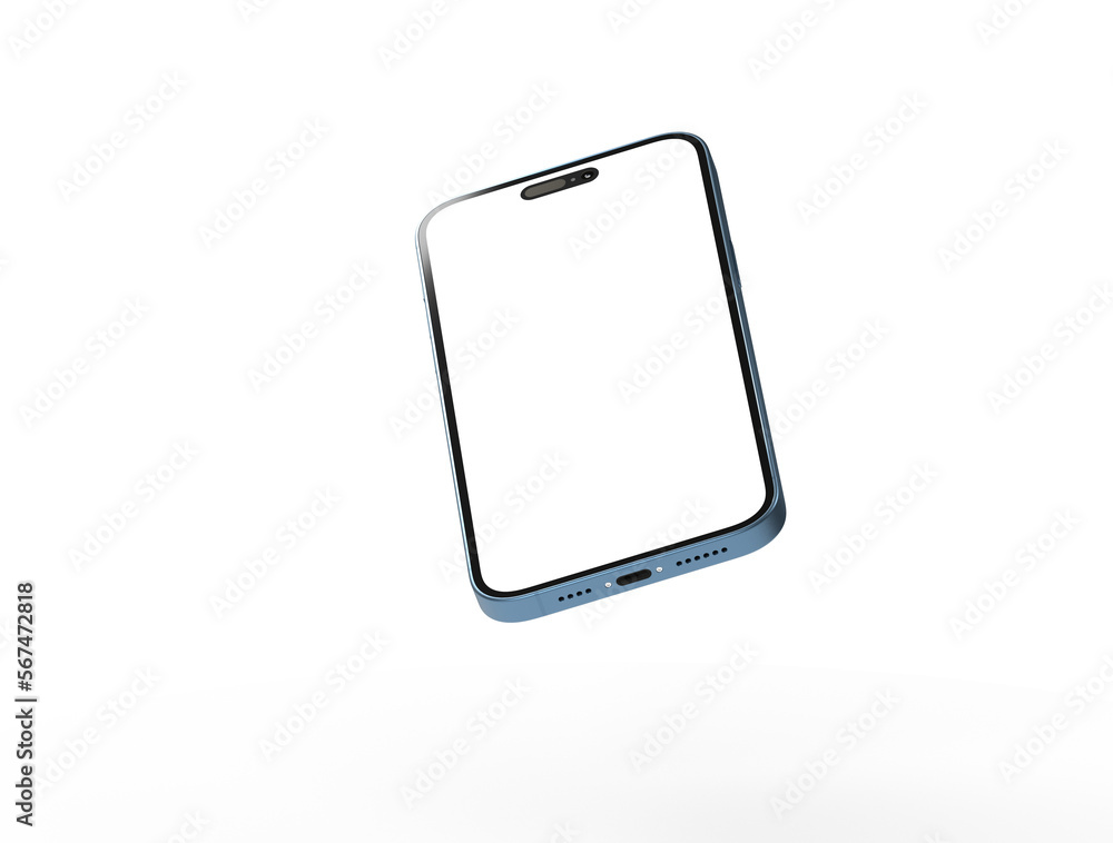 Poster realistic smartphone template mockup for user experience presentation