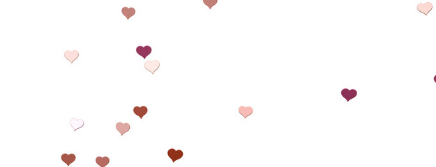 hearts isolated on transparent background. Valentine’s day design.