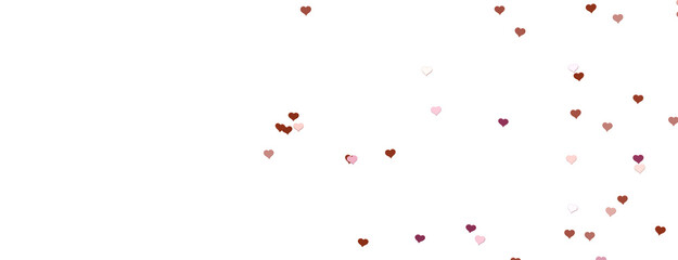 hearts isolated on transparent background. Valentine’s day design.
