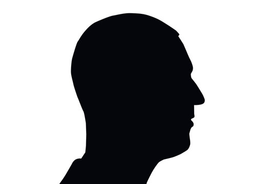 A man head silhouette vector.