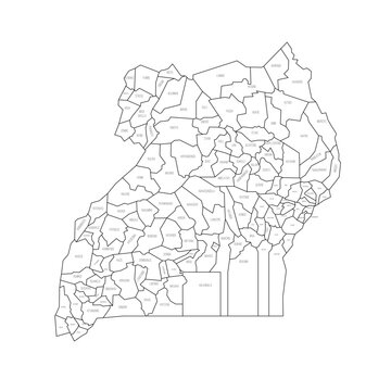 recommend clip art: Uganda political map of administrative divisions