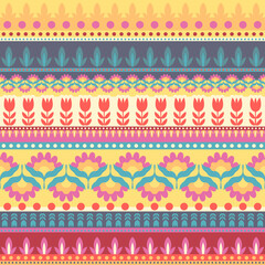 Floral striped pattern - 567474876