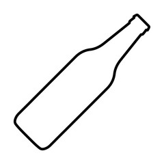 bottle icon on white background, vector illustration.