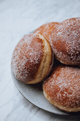 Delicious donuts with jam