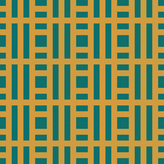 seamless green victorian geometric pattern with yellow mosaic ornament