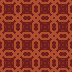 seamless brown victorian geometric pattern with mosaic ornament