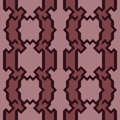 seamless pastel victorian geometric pattern with pink mosaic ornament