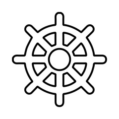 buddhism icon on white background, vector illustration.