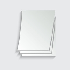 Document icon. Paper icon. Note symbol. Vector icon, symbol for website design, app. 
