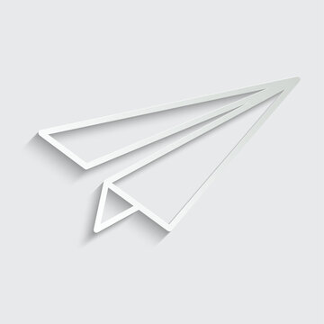 paper airplane - vector icon