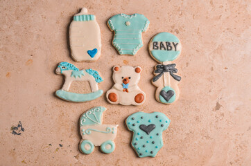 assorted decorated baby items on it that are ready for consumption