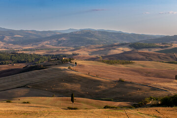 Vista panoramica da Pienza , Val d'Orcia, Toscana.