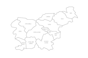 Slovenia political map of administrative divisions