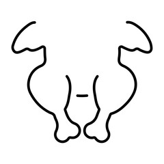 chicken icon on white background, vector illustration.