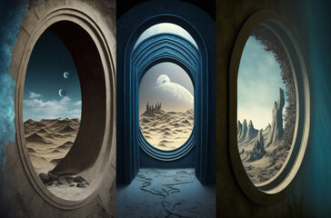 Series of portals leading to other dimensions, mystic