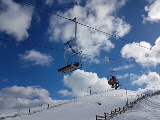 ski center snow winter in anilio metsovo greece