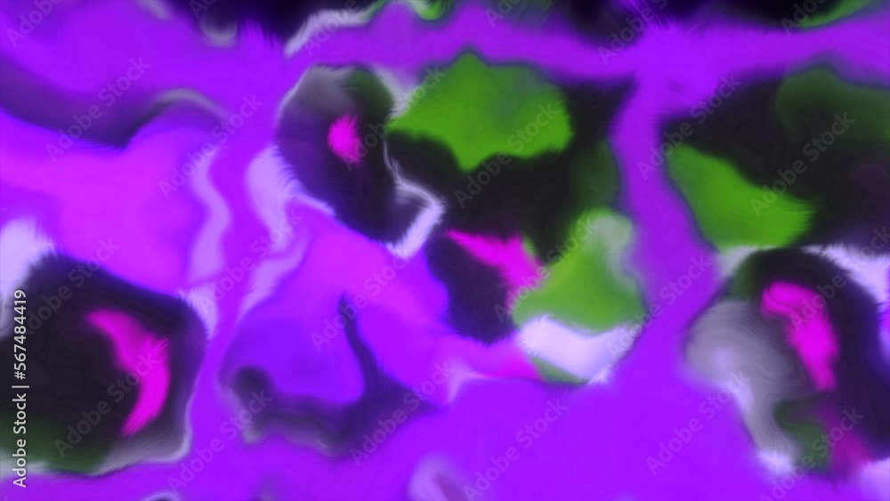 Poster purple and blue blob. motion. glaring blots made in animation that shine.