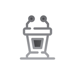 podium two tone gradient icon