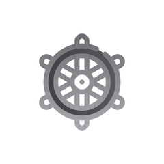 Obraz premium rudder two tone gradient icon