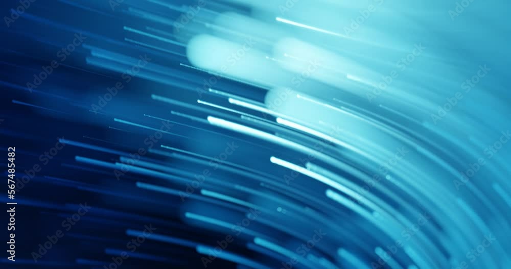 Poster communication network with particles of light, illustrating the seamless connection and global reach