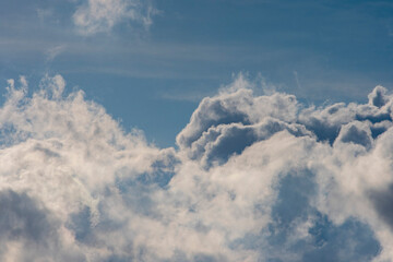 close up of fluffy cumulus cloud